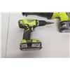 Image 2 : Qty 2 Ryobi Cordless Tools - P208B Drill Driver & P516 Reciprocating Saw