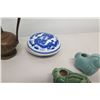 Image 10 : Misc Asian Décor - 2 Horses, Glazed Porcelain Animals, Pitcher, etc