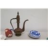 Image 8 : Misc Asian Décor - 2 Horses, Glazed Porcelain Animals, Pitcher, etc
