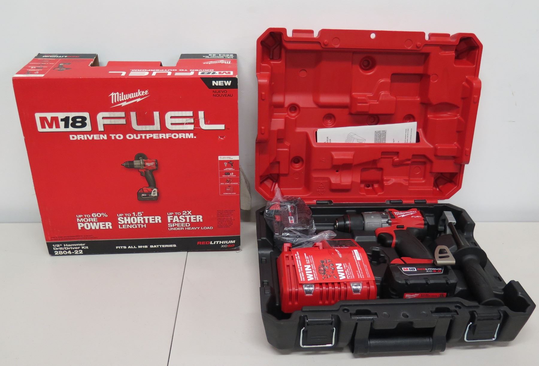 New Milwaukee M18 Fuel 2804 22 1 2 Hammer Drill Driver Kit In Case new-milwaukee-m18-fuel-2804-22-1-2-hammer-drill-driver-kit-in-case
