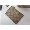 Image 8 : Qty 7 Coach Monogram Wallets, Coin Holders, Sunglass Case, etc