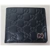 Image 1 : Gucci Italy Monogram Black Folding Wallet w/ 8 Credit Card Slots