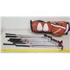 Image 1 : Qty 10 Slotline Tungsten & Covert Golf Clubs & Putters w/ Texas Longhorns Golf Bag