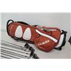 Image 2 : Qty 10 Slotline Tungsten & Covert Golf Clubs & Putters w/ Texas Longhorns Golf Bag