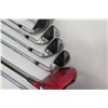 Image 8 : Qty 10 Slotline Tungsten & Covert Golf Clubs & Putters w/ Texas Longhorns Golf Bag