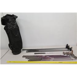Qty 13 X-Yard TXT Senfina & TR-X Golf Clubs & Putters w/ Black Golf Bag