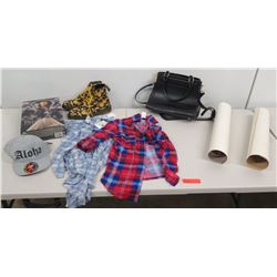 Misc Clothing, Kona Historical Society Prints, Black Tote Bag, Shirts, Aloha Cap, etc
