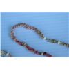 Image 2 : Set of Matching Shell Necklace with 14K Gold Clasp, Bracelet & Earrings