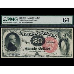 1880 $20 Legal Tender Note PMG 64