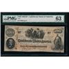 Image 1 : 1862-63 $100 Confederate States of America Note PMG 63