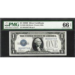 1928B $1 Funnyback Silver Certificate Note Fr.1602 PMG Gem Uncirculated 66EPQ