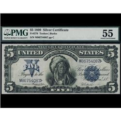 1899 $5 Chief Silver Certificate PMG 55