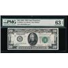 1928 $20 San Francisco Federal Reserve Note PMG 63EPQ