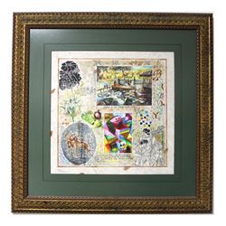 Patricia Govezensky- Original Mixed Media on Japon Paper "Going Green"