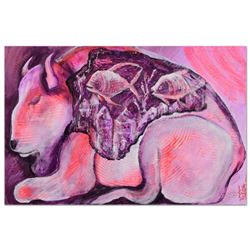 Nadia Volna, Original Acrylic Painting on Gallery Wrapped Canvas, Hand Signed with Certificate of Au