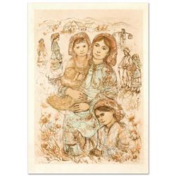 "Family in the Field" Limited Edition Lithograph by Edna Hibel (1917-2014), Numbered and Hand Signed