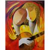Image 1 : ARBE- Acrylic and Mixed Media on Canvas "In Sync"