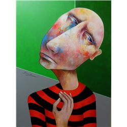 BERBERYAN - Acrylic and Mixed Media on Canvas "Russian Contact"