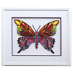 Patricia Govezensky- Original Painting on Laser Cut Steel "Butterfly CCXXII"