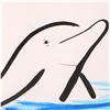 Image 2 : Wyland - "Dolphin" Framed Original Sumi Ink and Watercolor Painting, Hand Signed with Certificate of