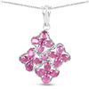Image 1 : 3.72 Carat Genuine Ruby .925 Sterling Silver Pendant