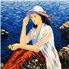 Image 2 : Igor Semeko, "Lady by the Cliffside" Limited Edition Serigraph, Numbered and Hand Signed.