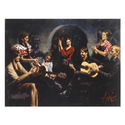 Fabian Perez,  La Juerga  Hand Textured Limited Edition Giclee on Board. Hand Signed and Numbered.