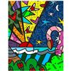 Image 1 : Romero Britto "Real" Hand Signed Limited Edition Giclee on Canvas; Authenticated