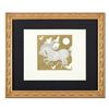 Image 1 : Guillaume Azoulay, "Grues Autre Esquisse" Framed Original Pen and Ink Drawing with Hand Laid Gold Le