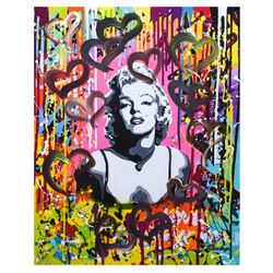 Nastya Rovenskaya- Mixed Media "Pink Marilyn"