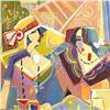 Image 2 : Isaac Maimon, "New Scheme of Color" Original Acrylic Painting, Hand Signed with Certificate of Authe