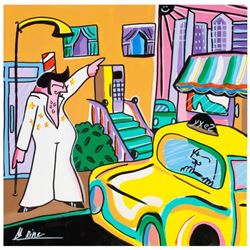 Rina Maimon, "The King" Original Acrylic Painting on Canvas; Hand Signed and with COA