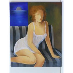 ARBE- Acrylic and Mixed Media on Canvas "Beach House"