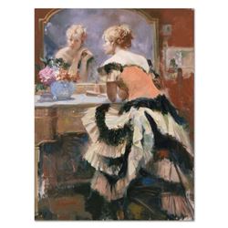 Pino (1939-2010), "Before the Show" Artist Embellished Limited Edition on Canvas, Numbered and Hand 