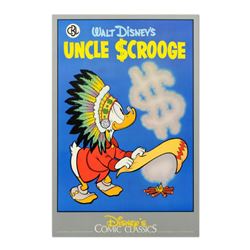"Uncle Scrooge" Vintage Disney Serigraph, Dated 1987 with Letter of Authenticity.