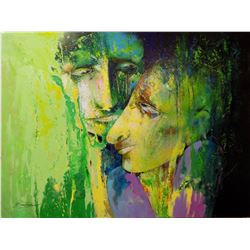 BERBERYAN - Acrylic and Mixed Media on Canvas "Fatherly Advice"