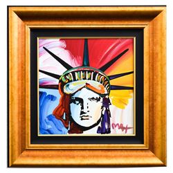 Peter Max- Original Acrylic on Canvas "Liberty Head"