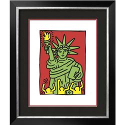 Keith Haring "Statue of Liberty, 1986" Custom Framed Offset Lithograph