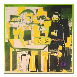 Ringo, "Three Musicians (Picasso Homage)" One-of-a-Kind Hand-Pulled Silkscreen and Mixed Media Paint