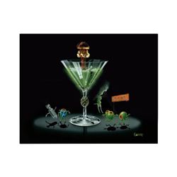 Michael Godard "Nuclear Martini" Limited Edition Giclee on Canvas, Numbered and Signed with COA. Gal