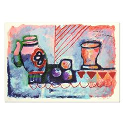 Theo Tobiasse (1927-2012), "Nature Morte Avec Trois Pommes" Limited Edition Lithograph, Numbered and