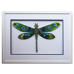 Patricia Govezensky- Original Painting on Laser Cut Steel "Dragonfly XL"