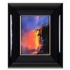 Image 1 : Thomas Leung, "Fire Cliff" Framed Hand Embellished Limited Edition on Canvas, Numbered 13/300 and Ha