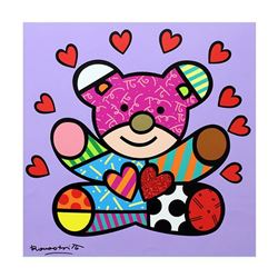 Romero Britto "Happy Girl" Hand Signed Limited Edition Giclee on Canvas; Authenticated
