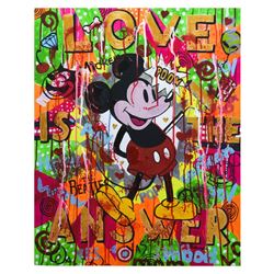 Nastya Rovenskaya- Mixed Media "The Answer is Love"