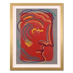 Gaylord Soli, "Man in Red" Framed Original Mixed Media Acrylic Painting, Hand Signed with Certificat