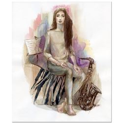 Lena Sotskova, "Modern Story" Mixed Media Original Painting, Hand Signed and with COA.