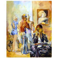 Lena Sotskova, "Small Town" Original Painting, Oil on Canvas. Hand Signed and with COA.