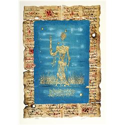 Moshe Castel- Gold embossed serigraph  "Moses"