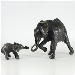 Donna Mason-Adams, "Mother and Child" Limited Edition Bronze Two Piece Sculpture Set, Signed and Num
